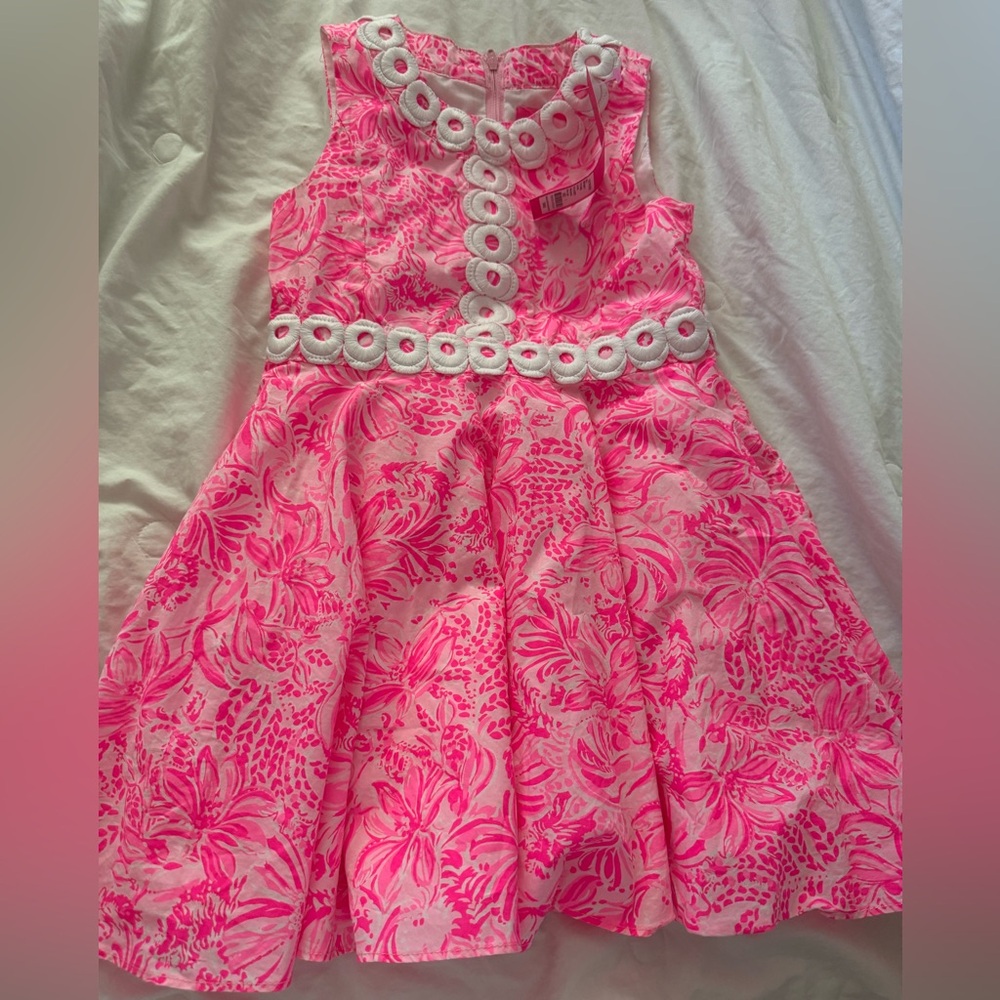 Lilly Pulitzer Pink Floral Kids Dress NWT!!